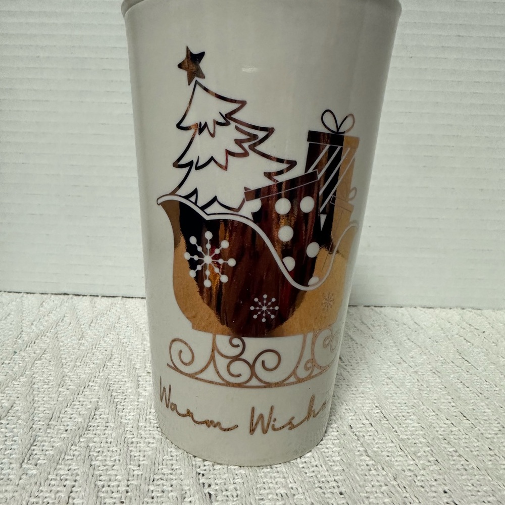 Warm Wishes Holiday Travel Mug with lid from Marketplace perfect